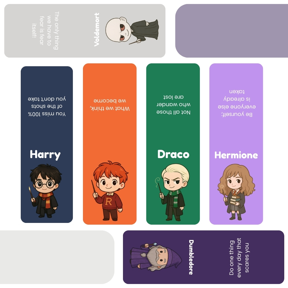 Harry Potter Magnetic Bookmarks